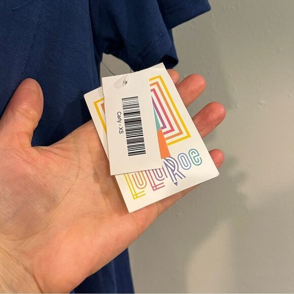 LuLaRoe Carly navy Women's short sleeve casual dress size medium - Picture 5 of 12